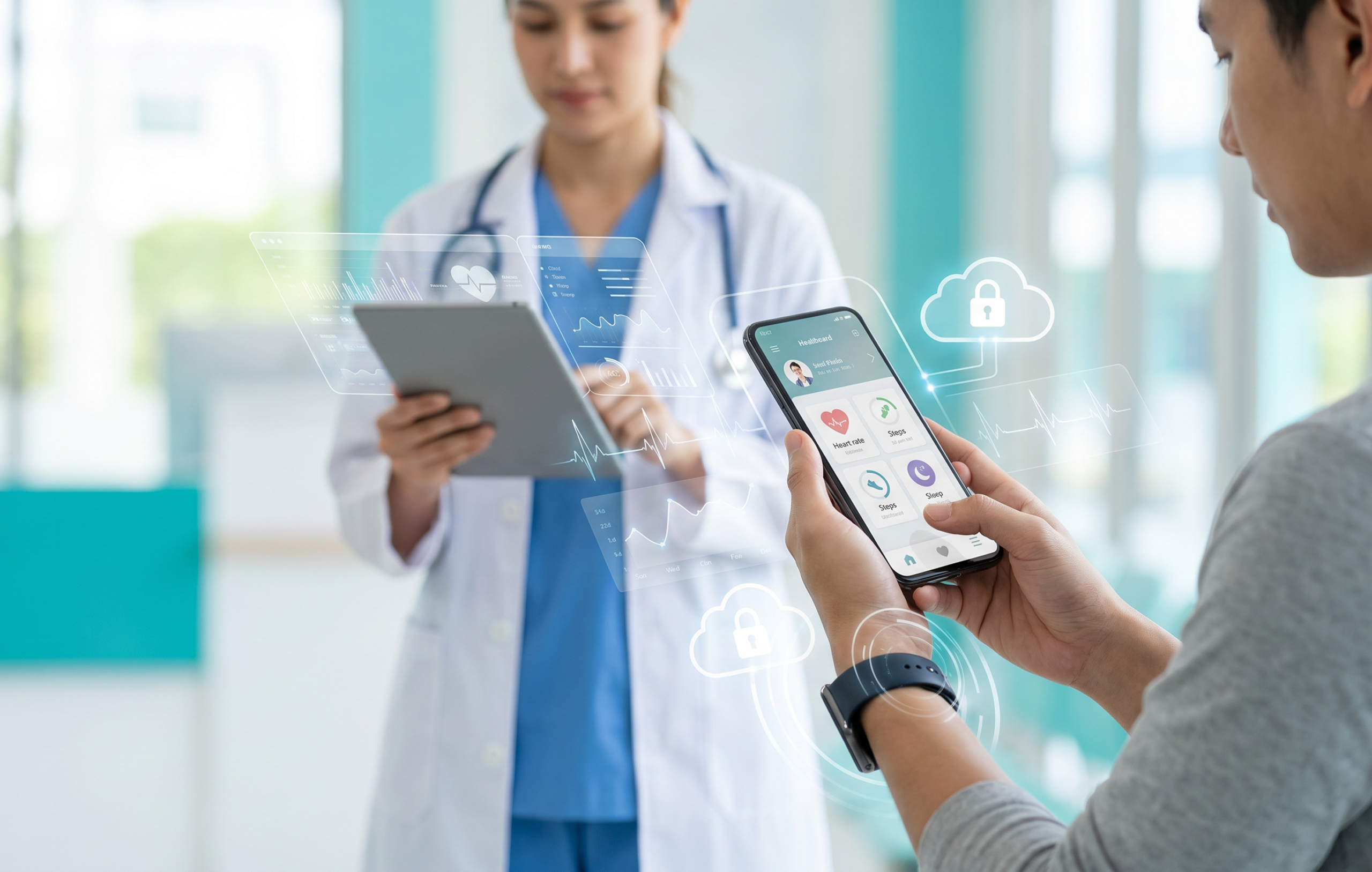 Example of wearable integration in health apps